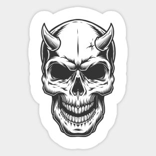 satan skull Sticker